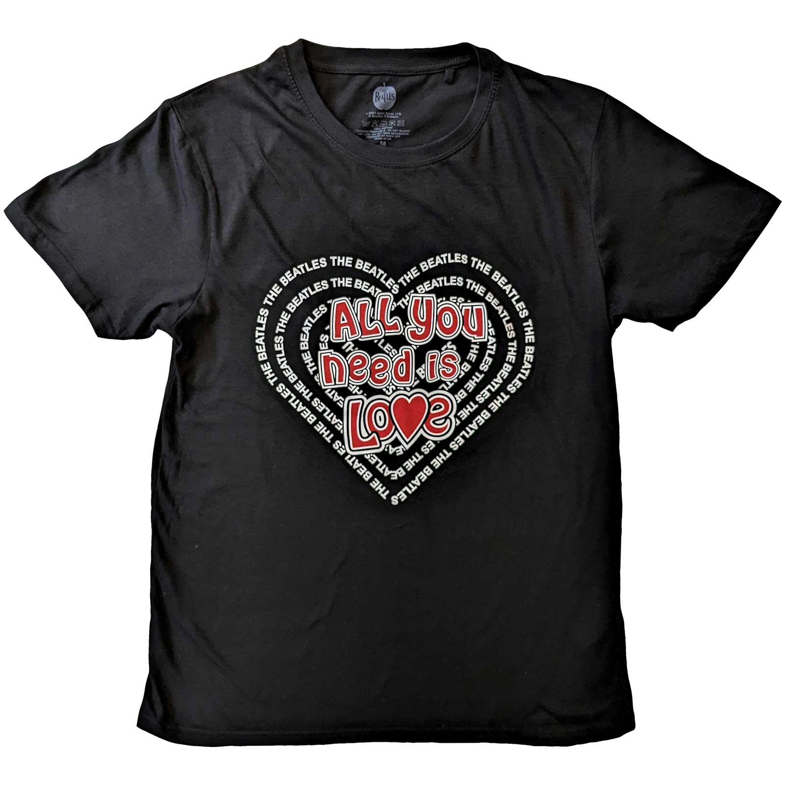 The Beatles Unisex T-Shirt: All You Need Is Love Heart (Medium)