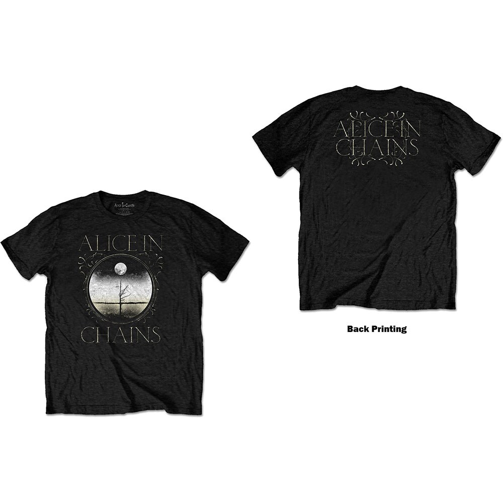 Alice In Chains Unisex T-Shirt: Moon Tree (Back Print) (Small)