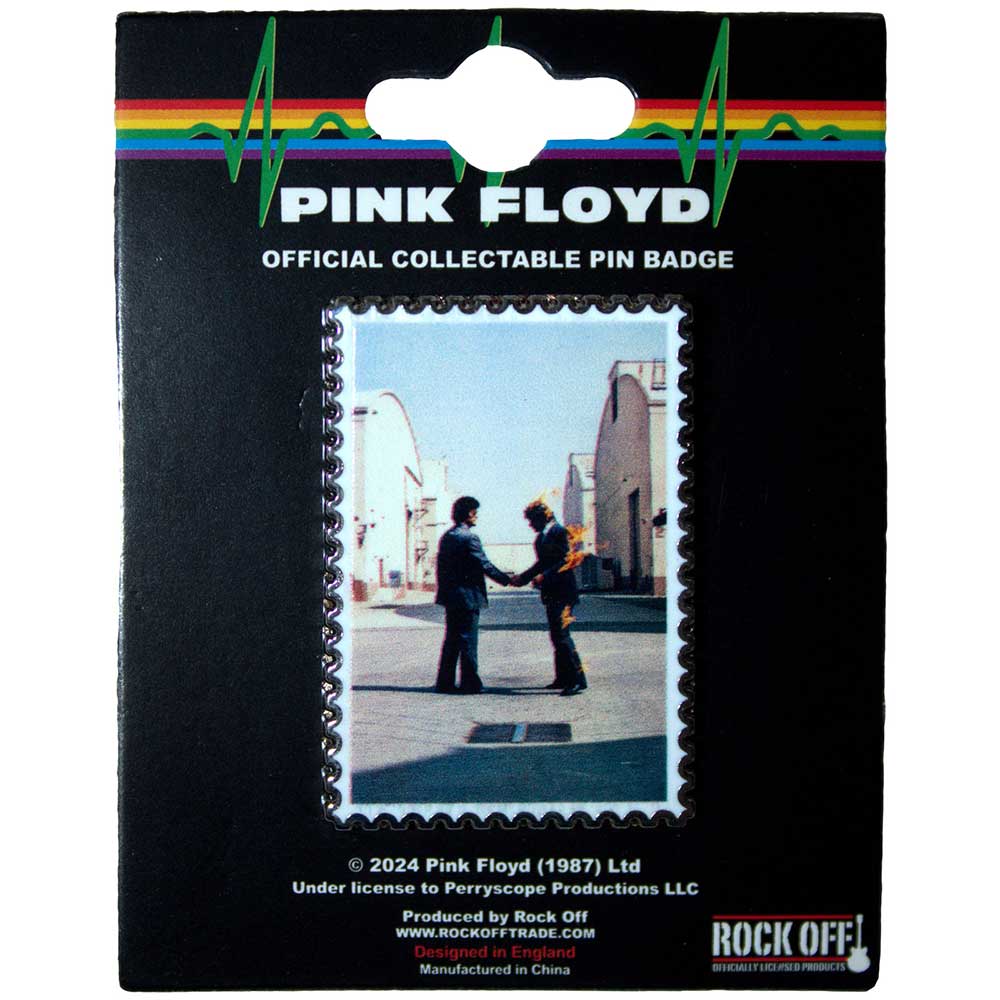 Pink Floyd Pin Badge: Wish You Were Here Stamp