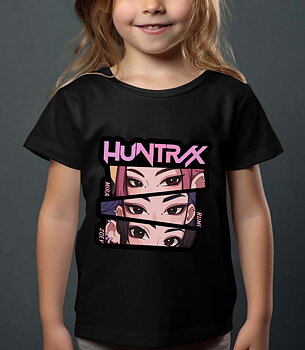 Huntrix kids t-shirt: "Christmas" - black - size 3-4 years