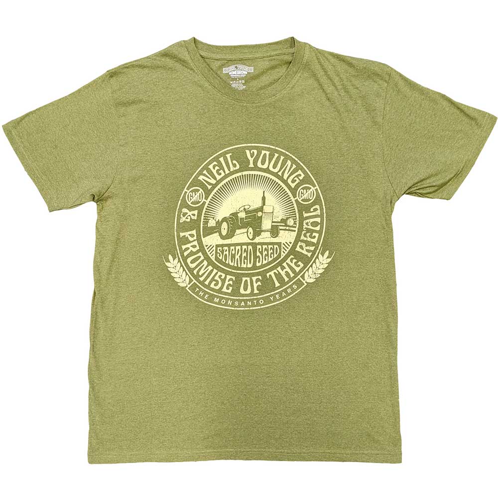 Neil Young Unisex T-Shirt: Tractor Seal (Small)