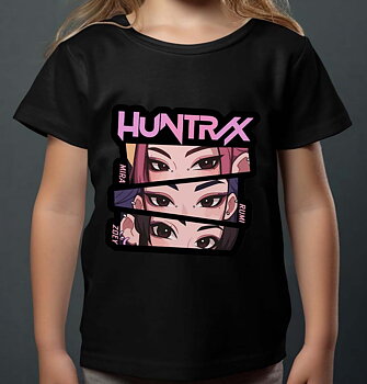 Huntrix kids t-shirt: "Christmas" - black - size 12-14 years