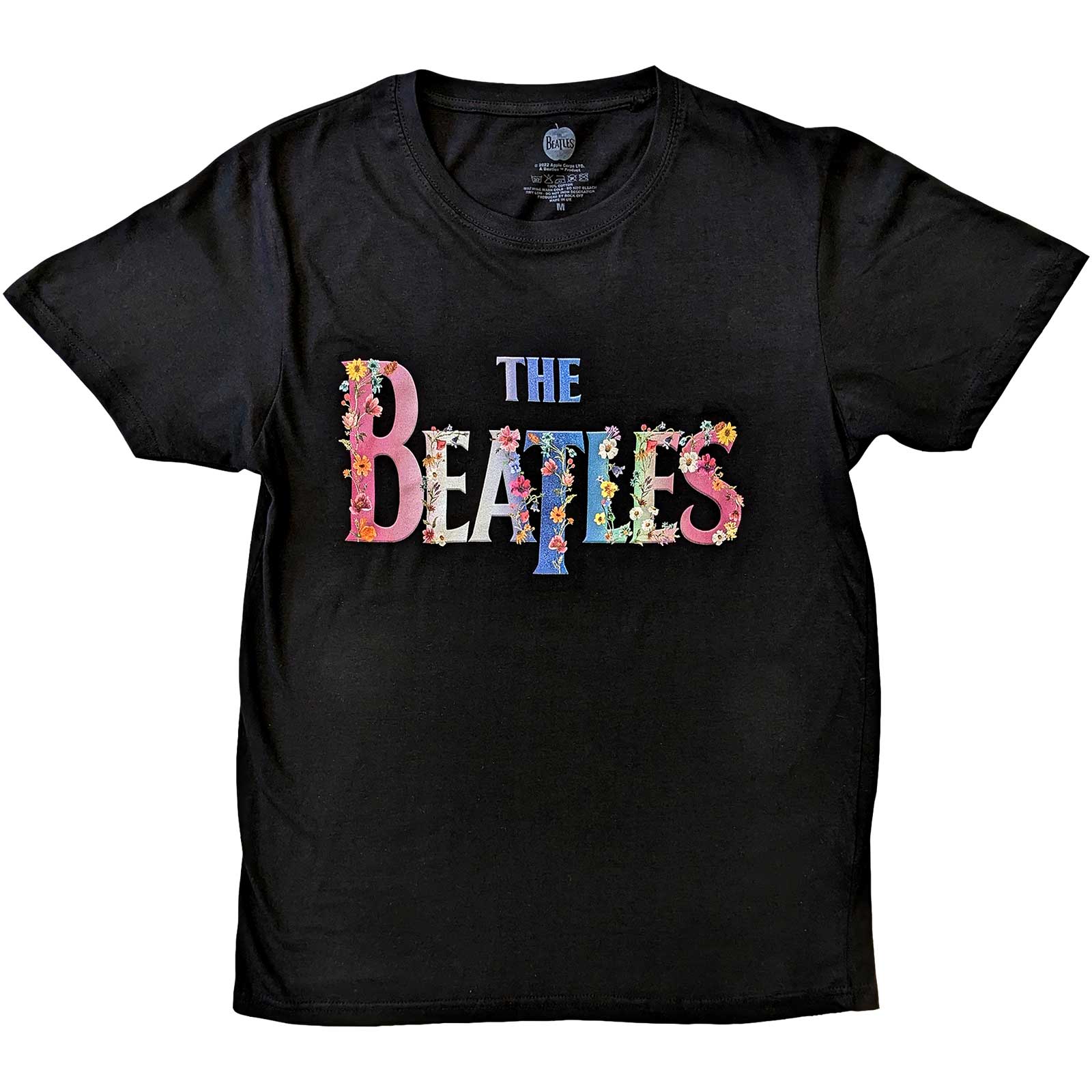 The Beatles Unisex T-Shirt: Floral Logo (Small)
