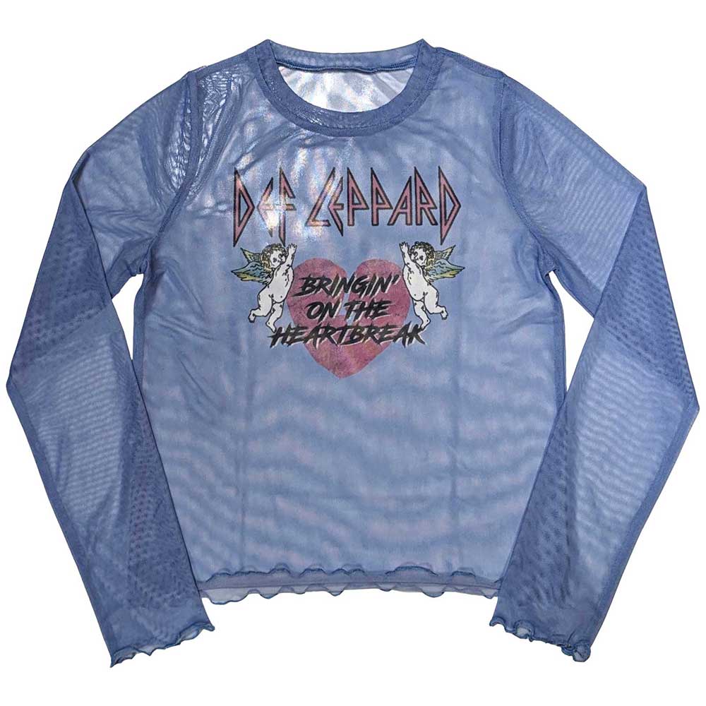 Def Leppard Ladies Long Sleeve T-Shirt: Bringin On The Heartbreak (Mesh) (XX-Large)