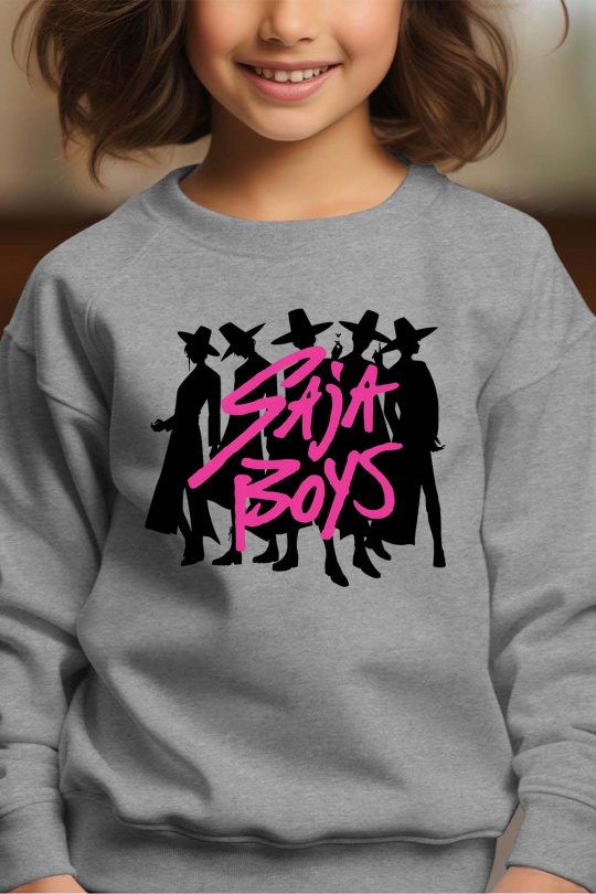 Saja Boys Kpop Demon Hunters Barn Sweatshirt - Hombre - Grå - Unisex
