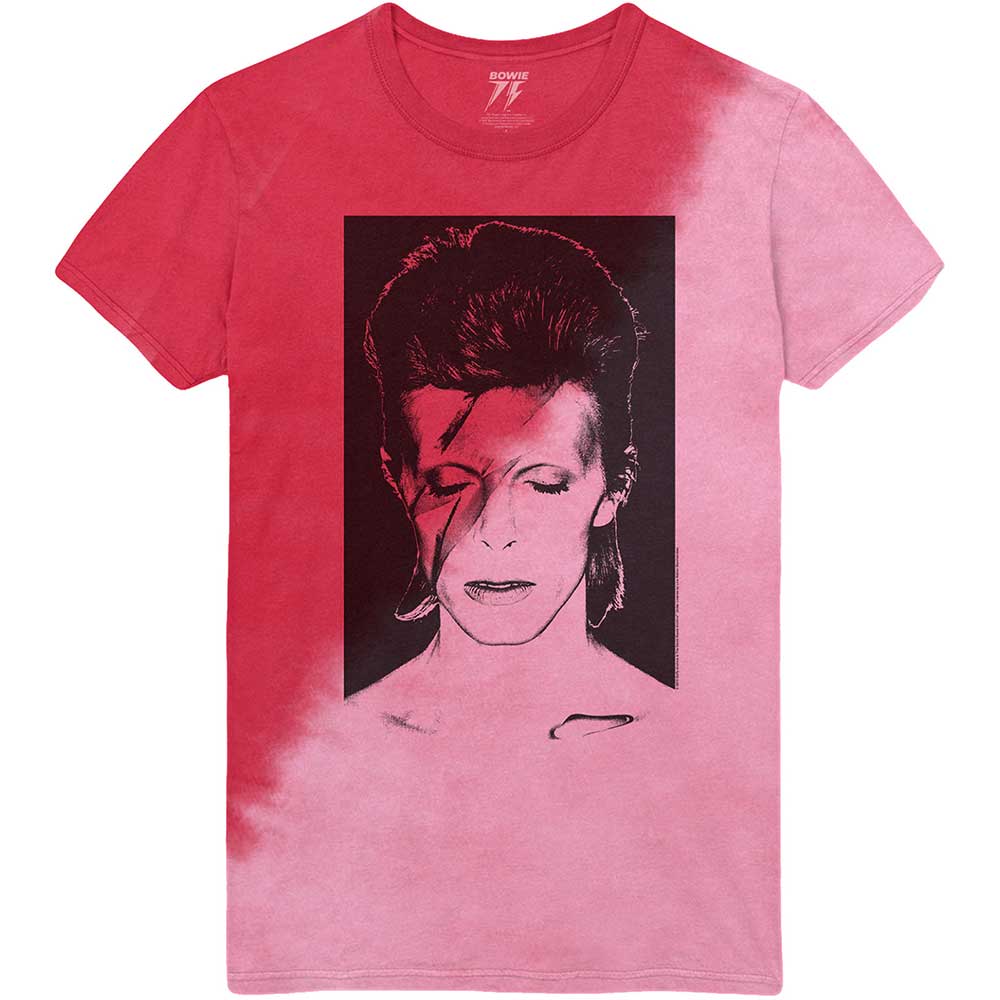 David Bowie Unisex T-Shirt: Aladdin Sane (Wash Collection) (Large)