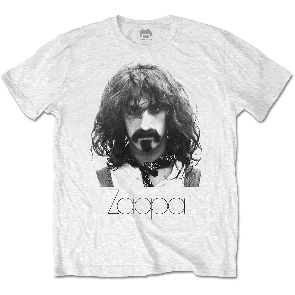 Frank Zappa Unisex T-Shirt: Thin Logo Portrait (Small)
