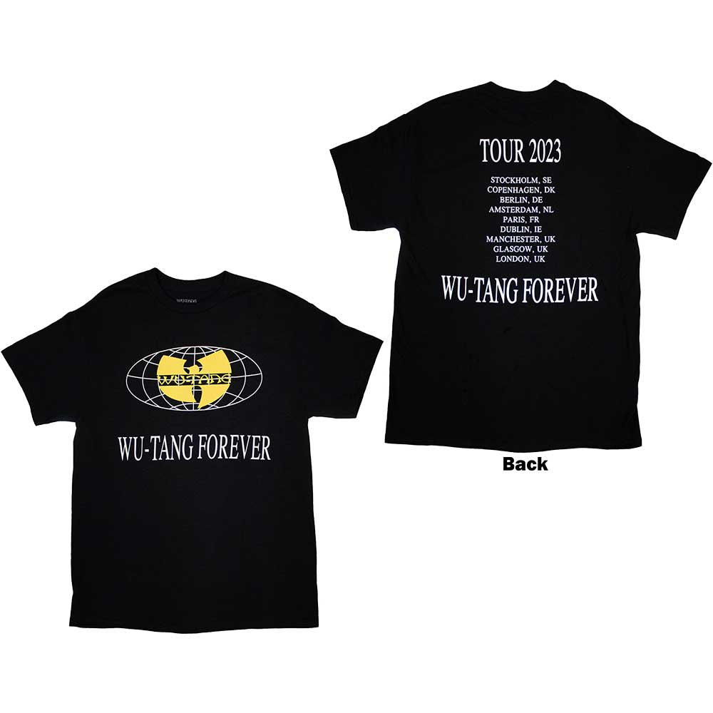 Wu-Tang Clan Unisex T-Shirt: Tour '23 Wu-Tang Forever (Back Print & Ex-Tour) (Small)