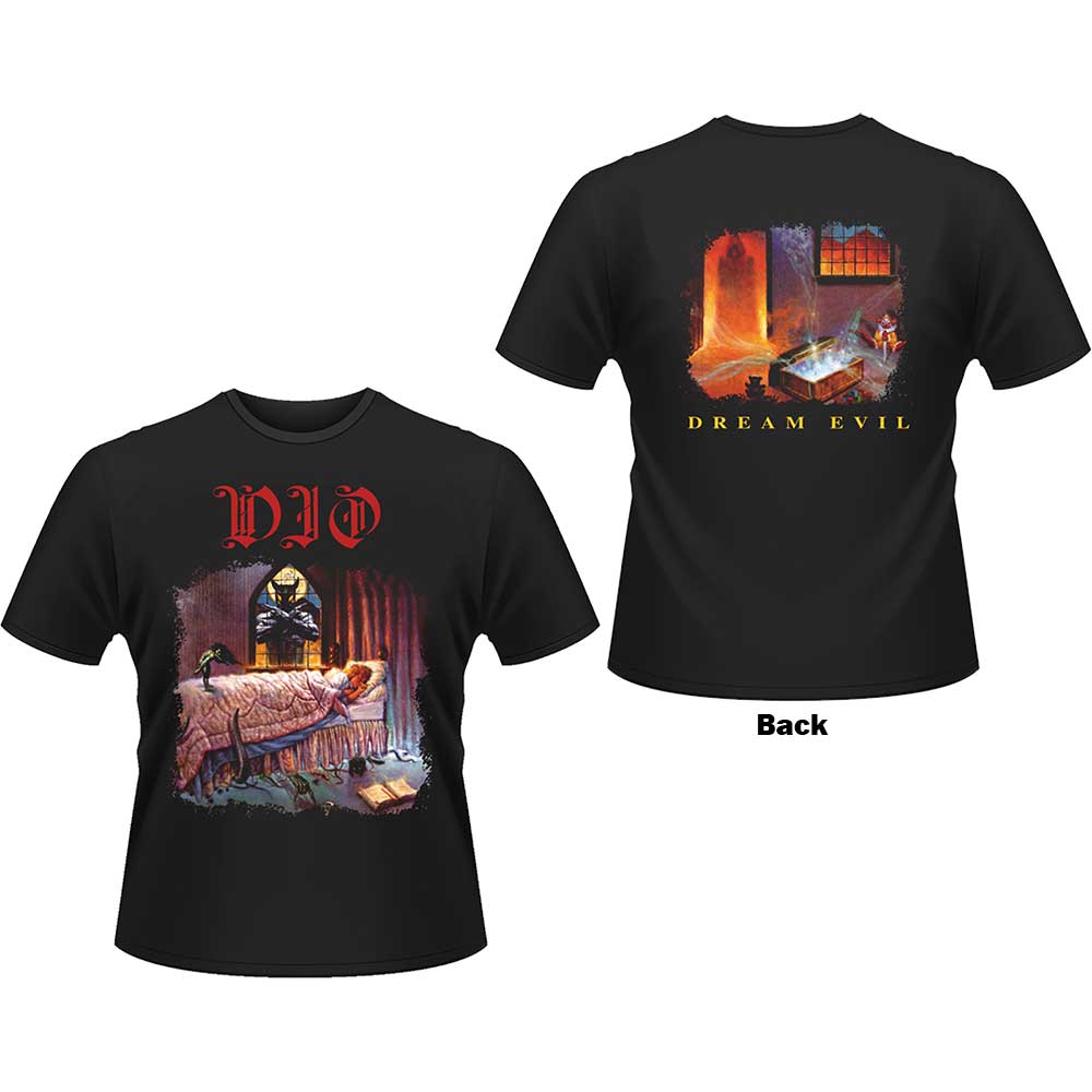 Dio Unisex T-Shirt: Dream Evil (Back Print) (Small)