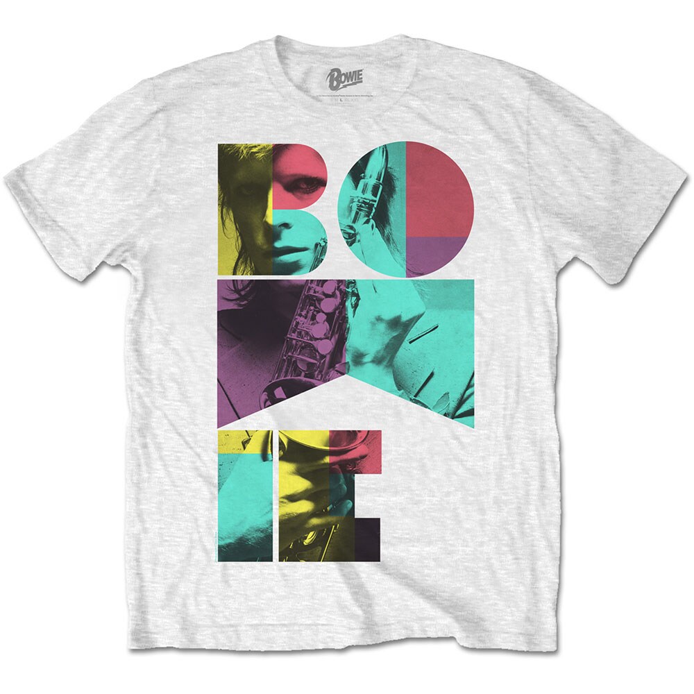 David Bowie Unisex T-Shirt: Colour Sax (Small) - 2