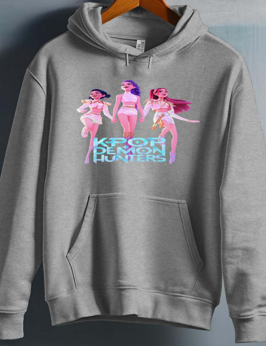 Huntrix Kpop Demon Hunters Lasten Huppari - Dancing - Harmaa - Unisex