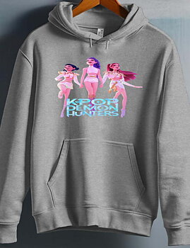 Huntrix Kpop Demon Hunters Barn Hettegenser - Dancing - Grå - Unisex