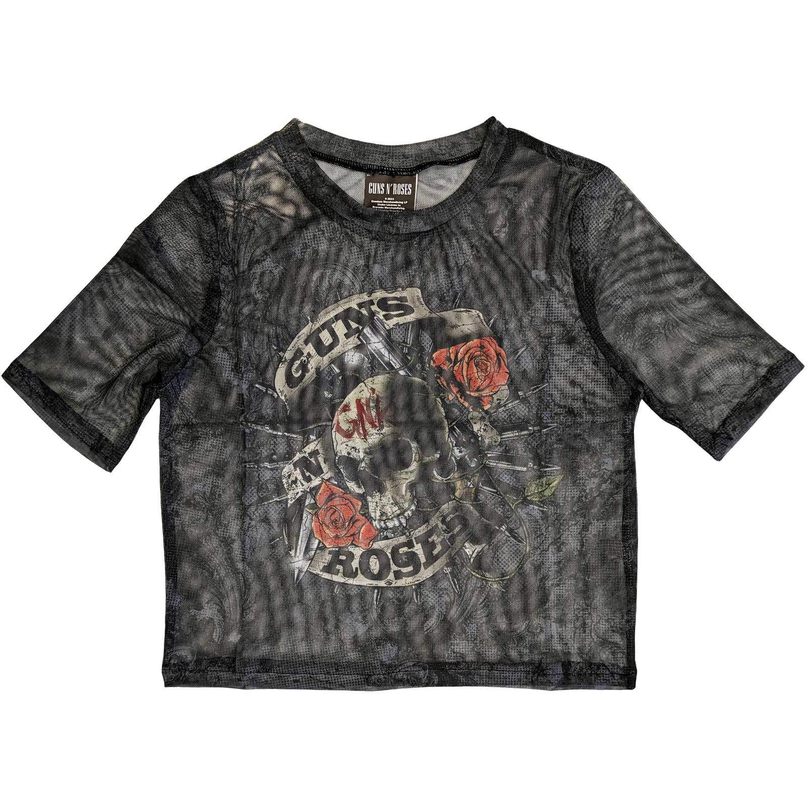 Guns N' Roses Ladies Crop Top: Firepower (Mesh) (Large)