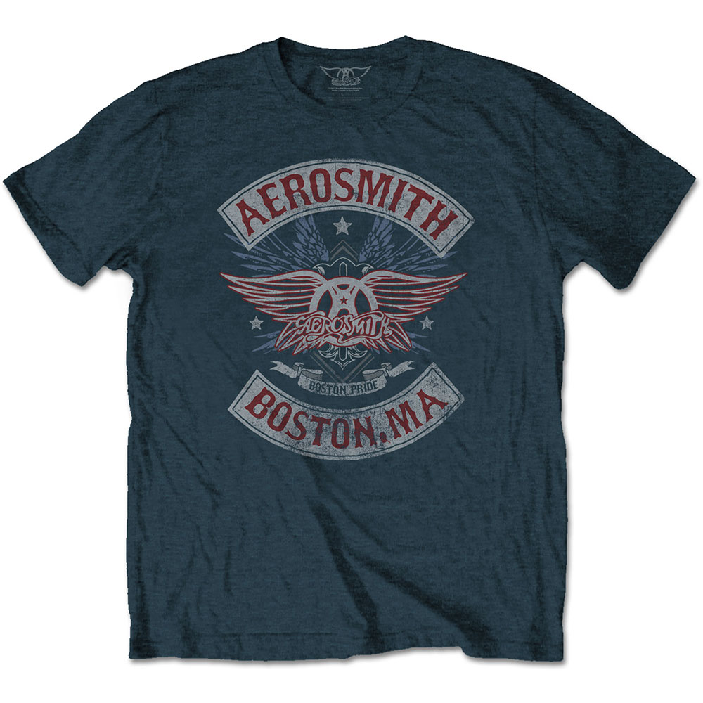 Aerosmith Unisex T-Shirt: Boston Pride (Small)