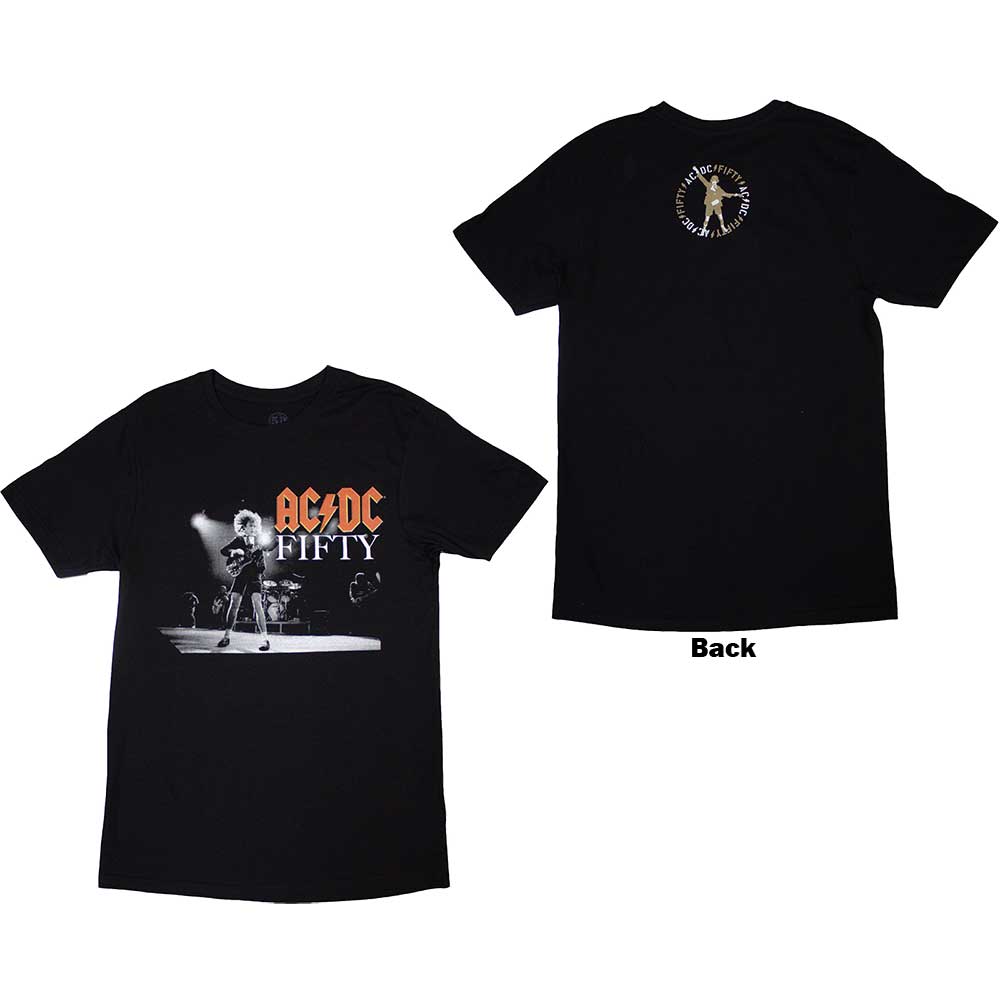 AC/DC Unisex T-Shirt: On Stage Fifty (Back Print) (Small)