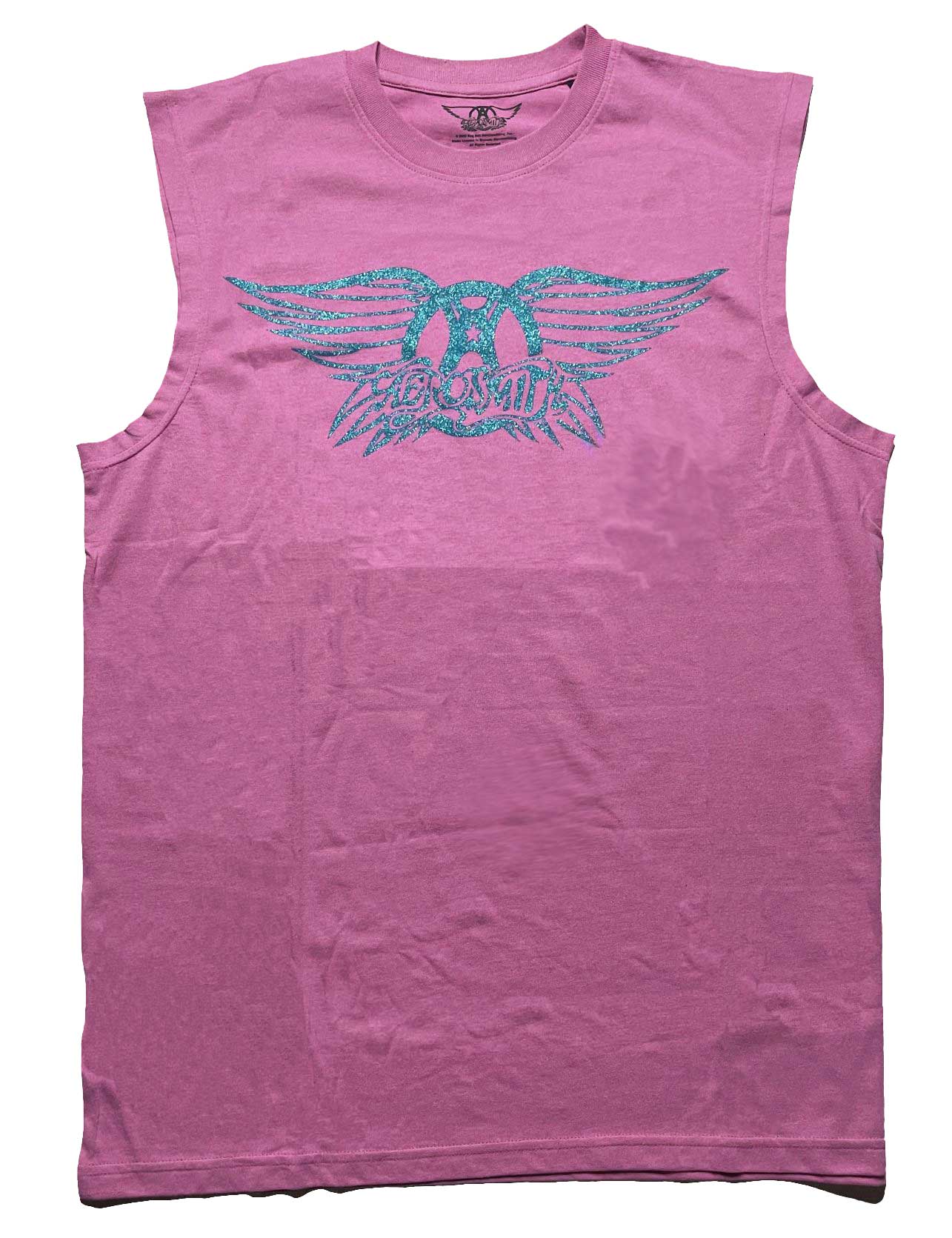 Aerosmith Unisex Tank T-Shirt: Glitter Print Logo (Embellished) (Small)