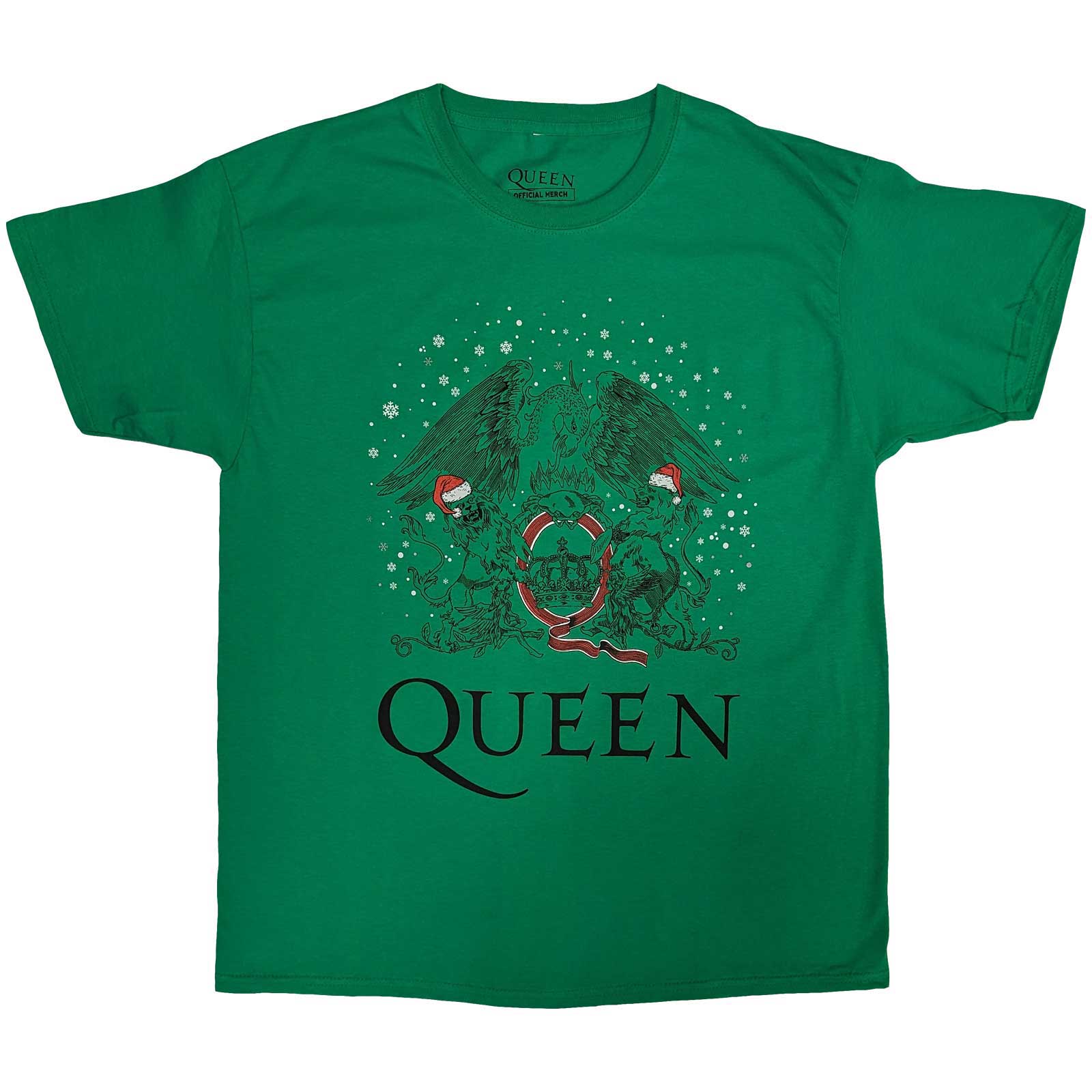 Queen Unisex T-Shirt: Holiday Crest (Large)