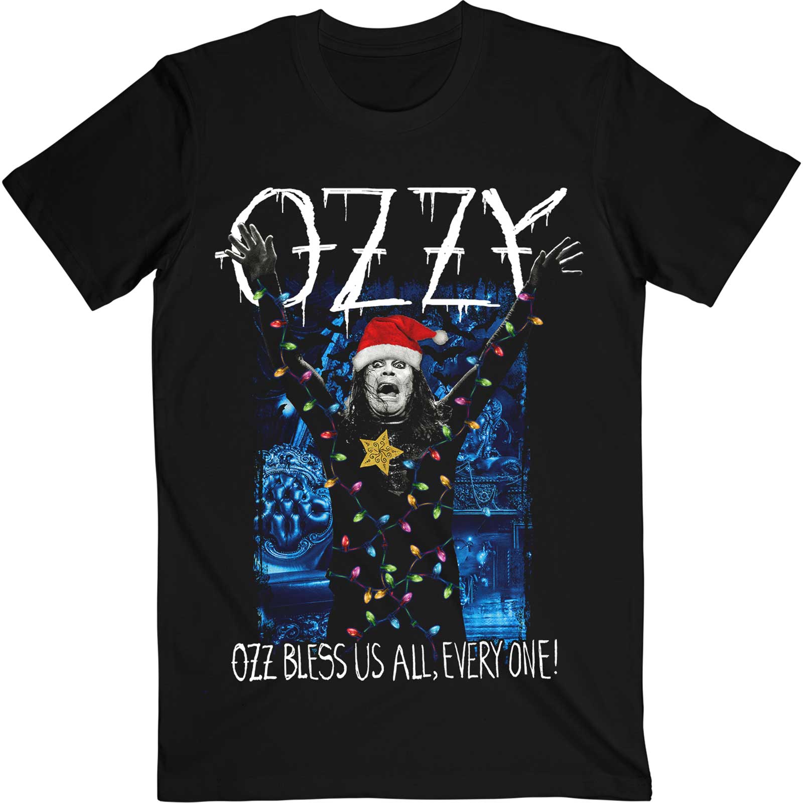 Ozzy Osbourne Unisex T-Shirt: Arms Out Holiday (Large)