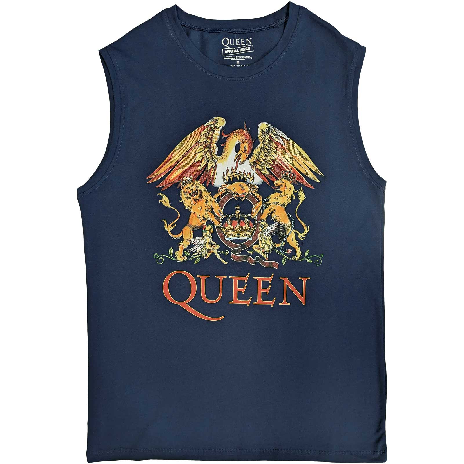 Queen Unisex Tank T-Shirt: Classic Crest (Small)