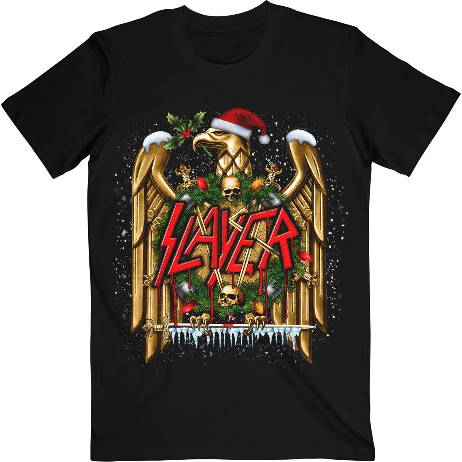 Slayer Unisex T-Shirt: Holiday Eagle (Large)