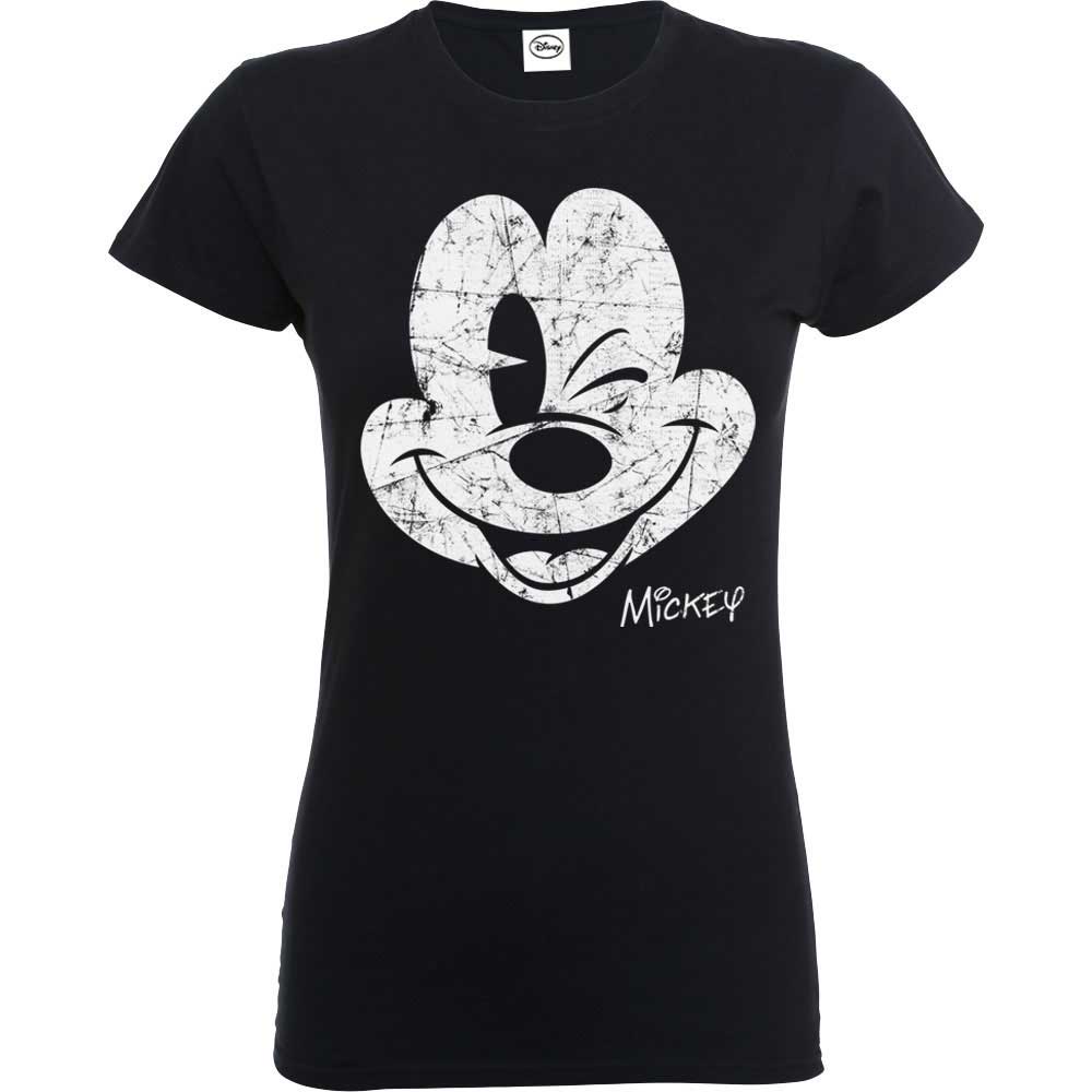 Disney Ladies's Tee: Mickey Mouse Beaten Face (Small)