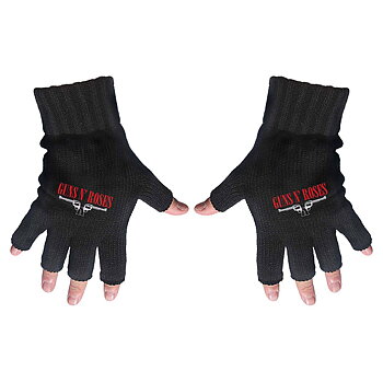 Guns N' Roses Unisex Fingerless Gloves: Logo & Pistols