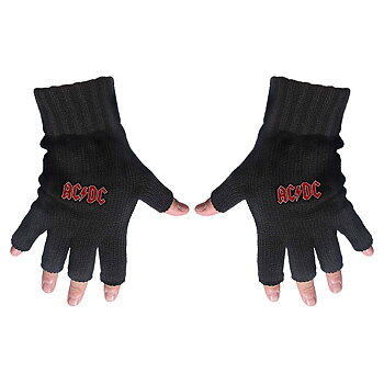AC/DC Unisex Fingerless Gloves: Classic Red Logo
