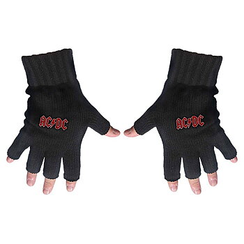 AC/DC Unisex Fingerless Gloves: Classic Red Logo