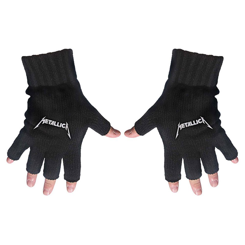 Metallica Unisex Fingerless Gloves: Logo