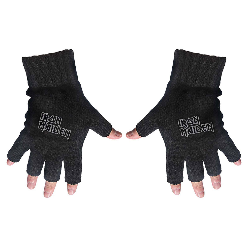 Iron Maiden Unisex Fingerless Gloves: Logo - 2