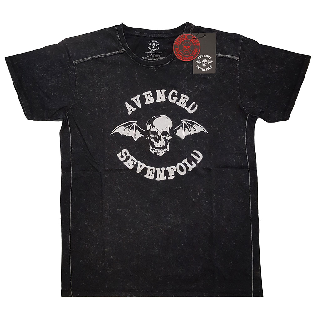 Avenged Sevenfold Unisex Snow Wash T-Shirt: Logo (X-Large)