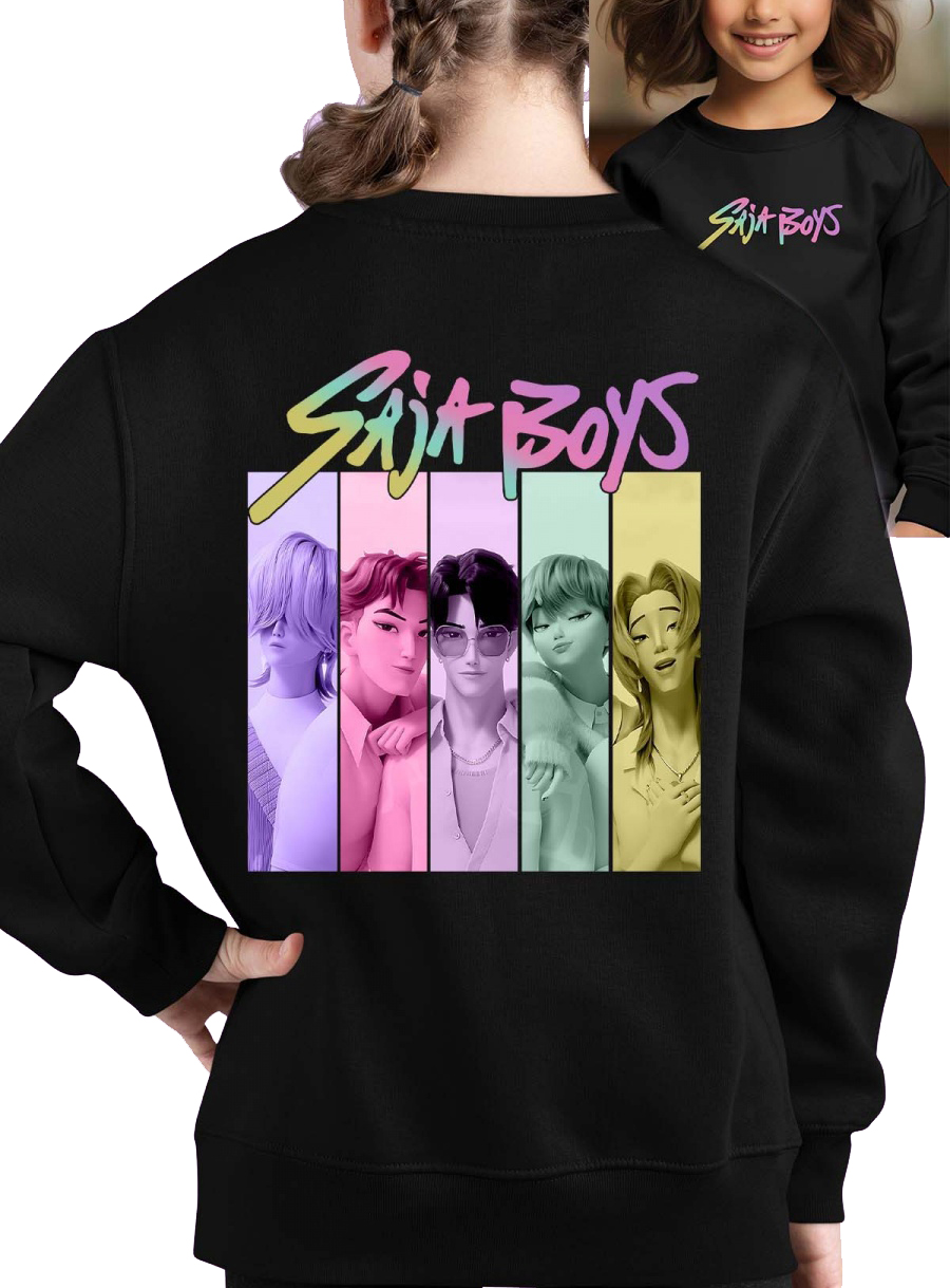 Saja Boys Kpop Demon Hunters barnegenser: "Fun Color" - tilgjengelig i flere farger - størrelse 3-14 år
