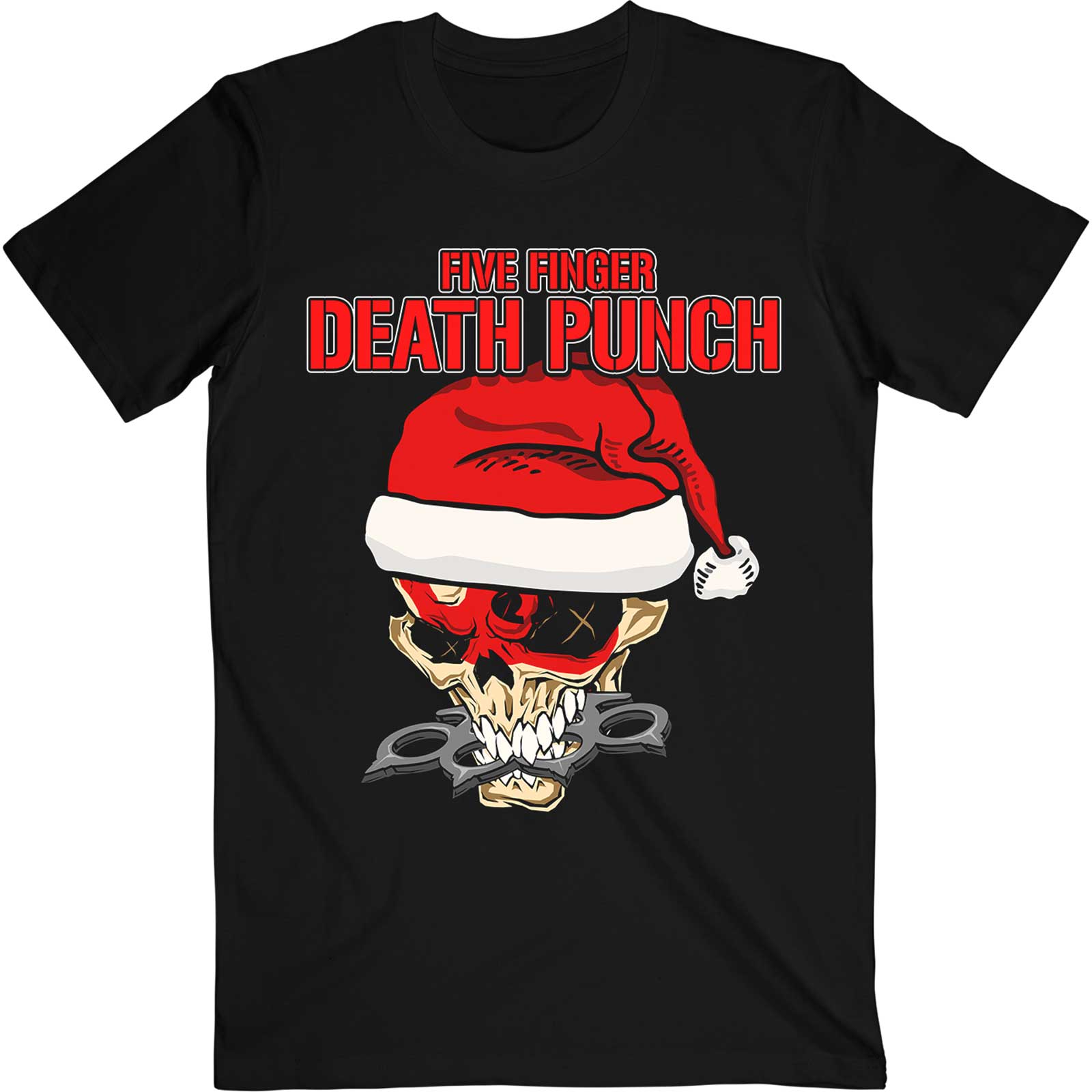 Five Finger Death Punch Unisex T-Shirt: Santa Knucklehead (X-Large)