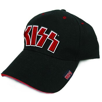 KISS unisex baseballkeps: Red on White Logo