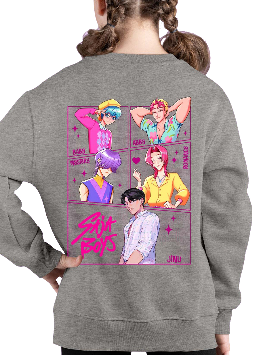 Saja Boys Kpop Demon Hunters kids sweatshirt: "Carre Boy" - available in several colors - size 3-14 years - 2