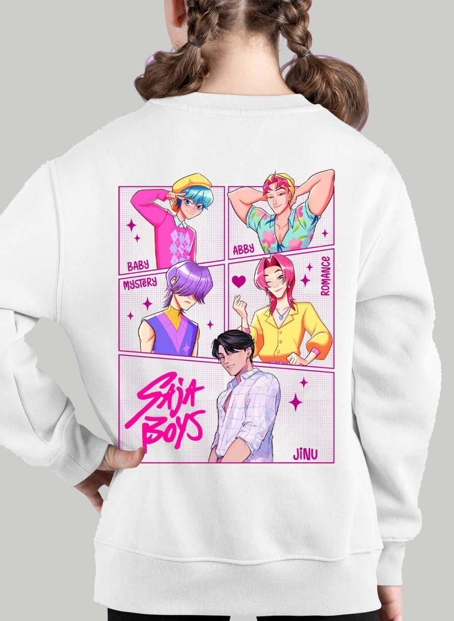 Saja Boys Kpop Demon Hunters kids sweatshirt: "Carre Boy" - available in several colors - size 3-14 years - 3