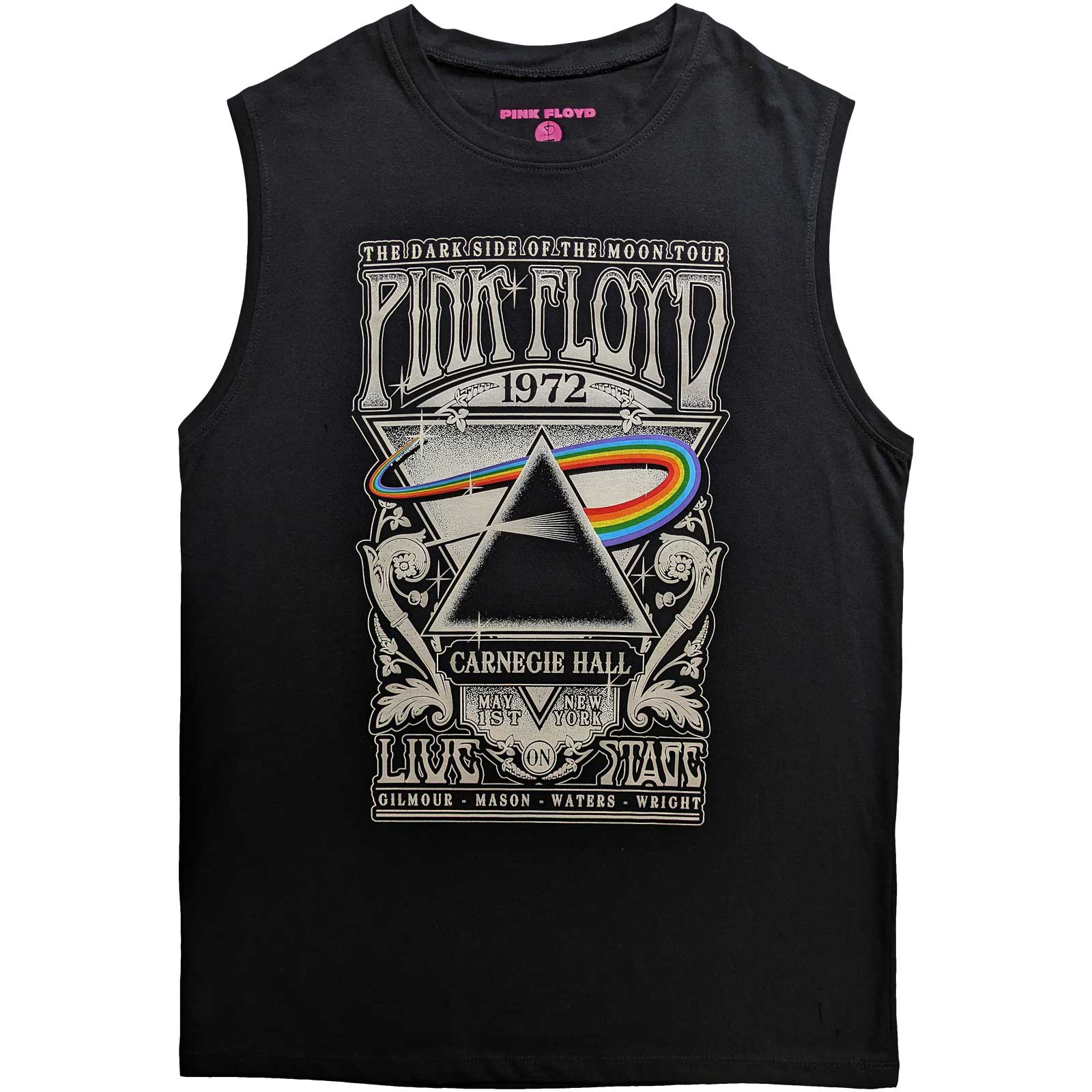 Pink Floyd Unisex Tank T-Shirt: Carnegie Hall Poster (Large)