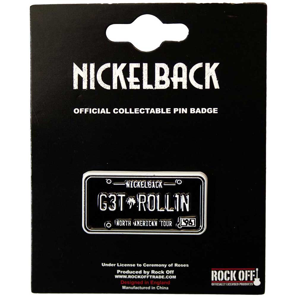 Nickelback  Pin Badge: License Plate