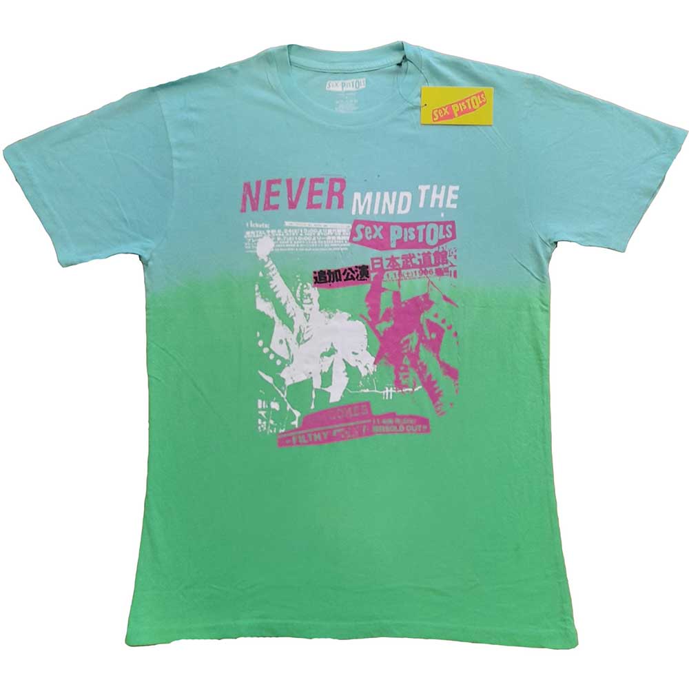 The Sex Pistols Unisex T-Shirt: NMTB Japan (Dip-Dye) (Small)