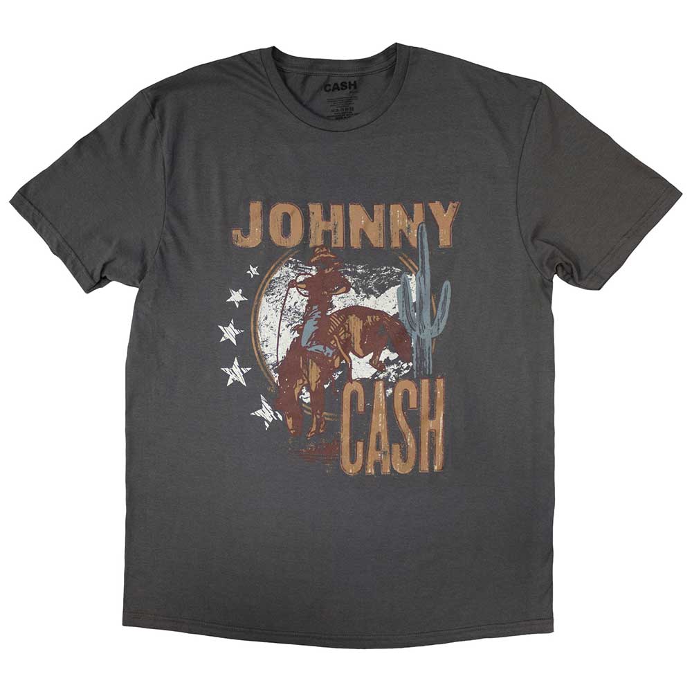 Johnny Cash Unisex T-Shirt: Cowboy (Medium)
