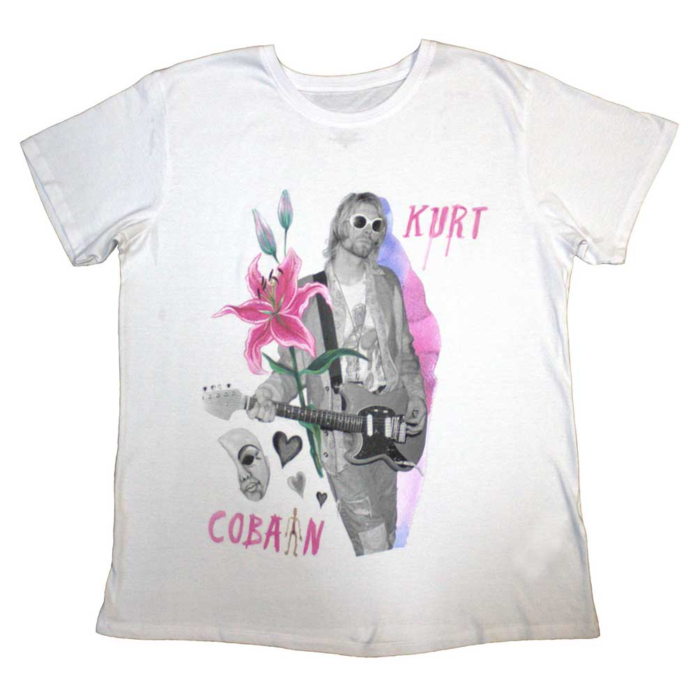 Kurt Cobain Unisex T-Shirt: Flower (Large)