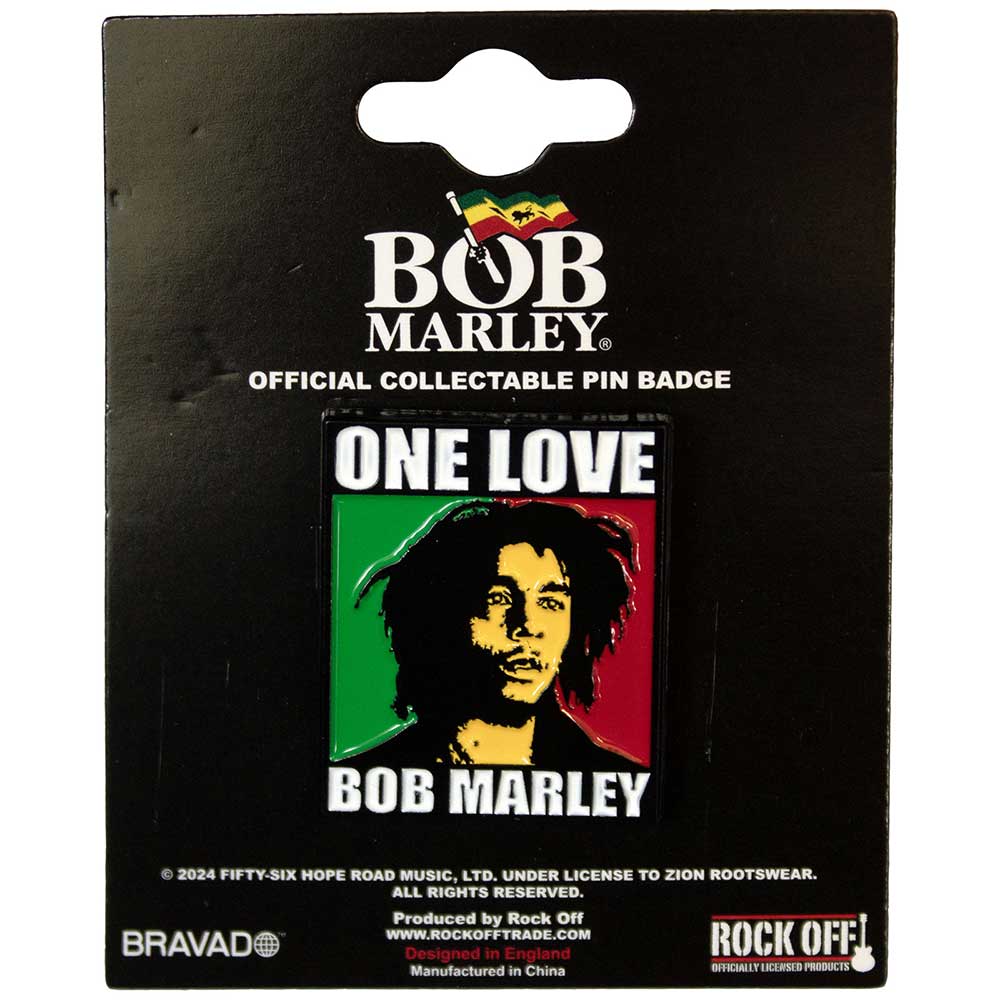 Bob Marley  Pin Badge: One Love