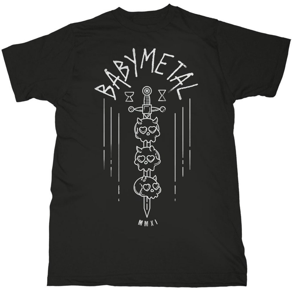 Babymetal Unisex T-Shirt: Skull Sword (X-Large)