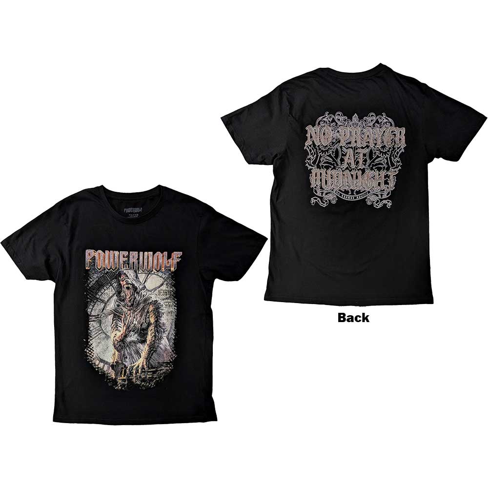Powerwolf Unisex T-Shirt: No Prayer (Back Print) (Small)