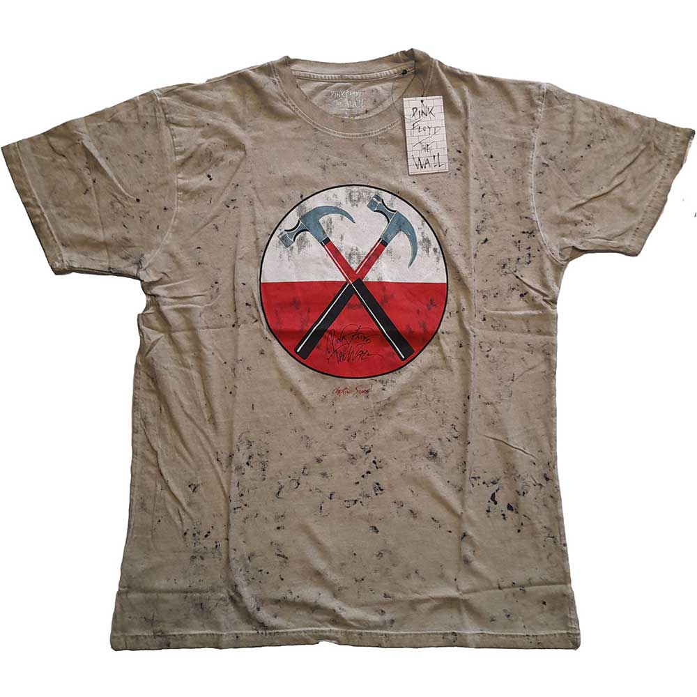 Pink Floyd Unisex T-Shirt: The Wall Hammers (Snow Wash) (X-Large)