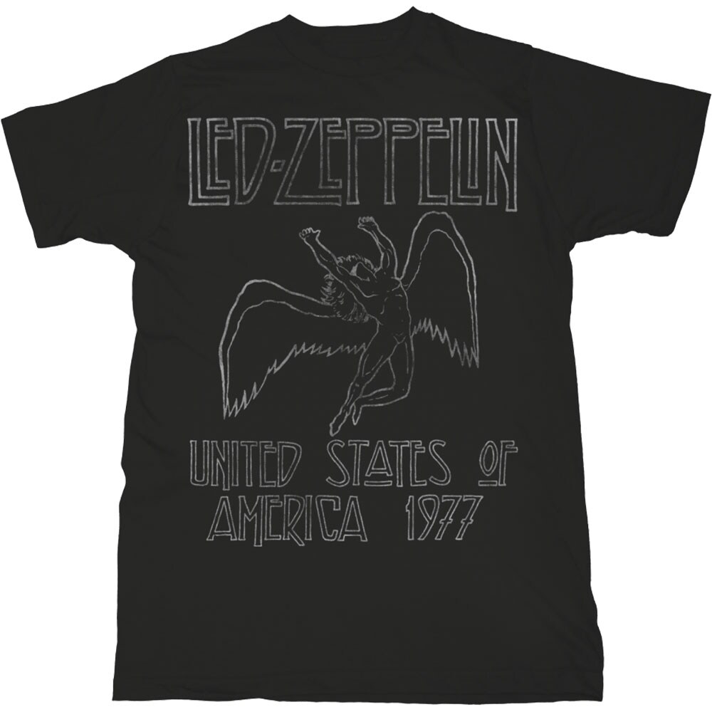 Led Zeppelin Unisex T-Shirt: USA '77. (Small)