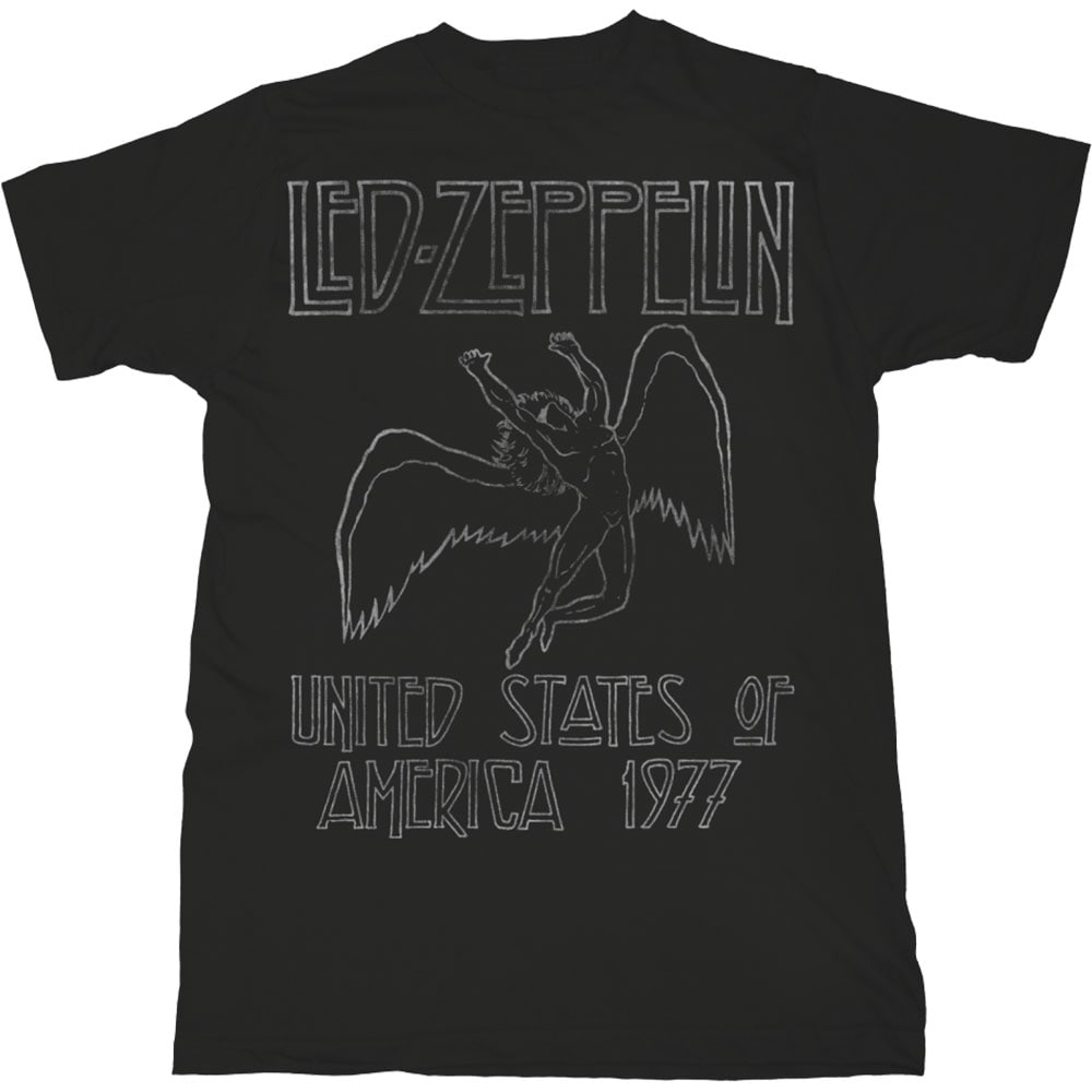 Led Zeppelin Unisex T-Shirt: USA '77. (XX-Large)