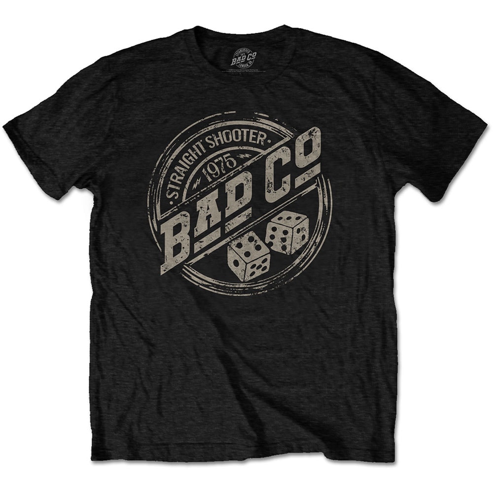 Bad Company Unisex T-Shirt: Straight Shooter Roundel (Small)