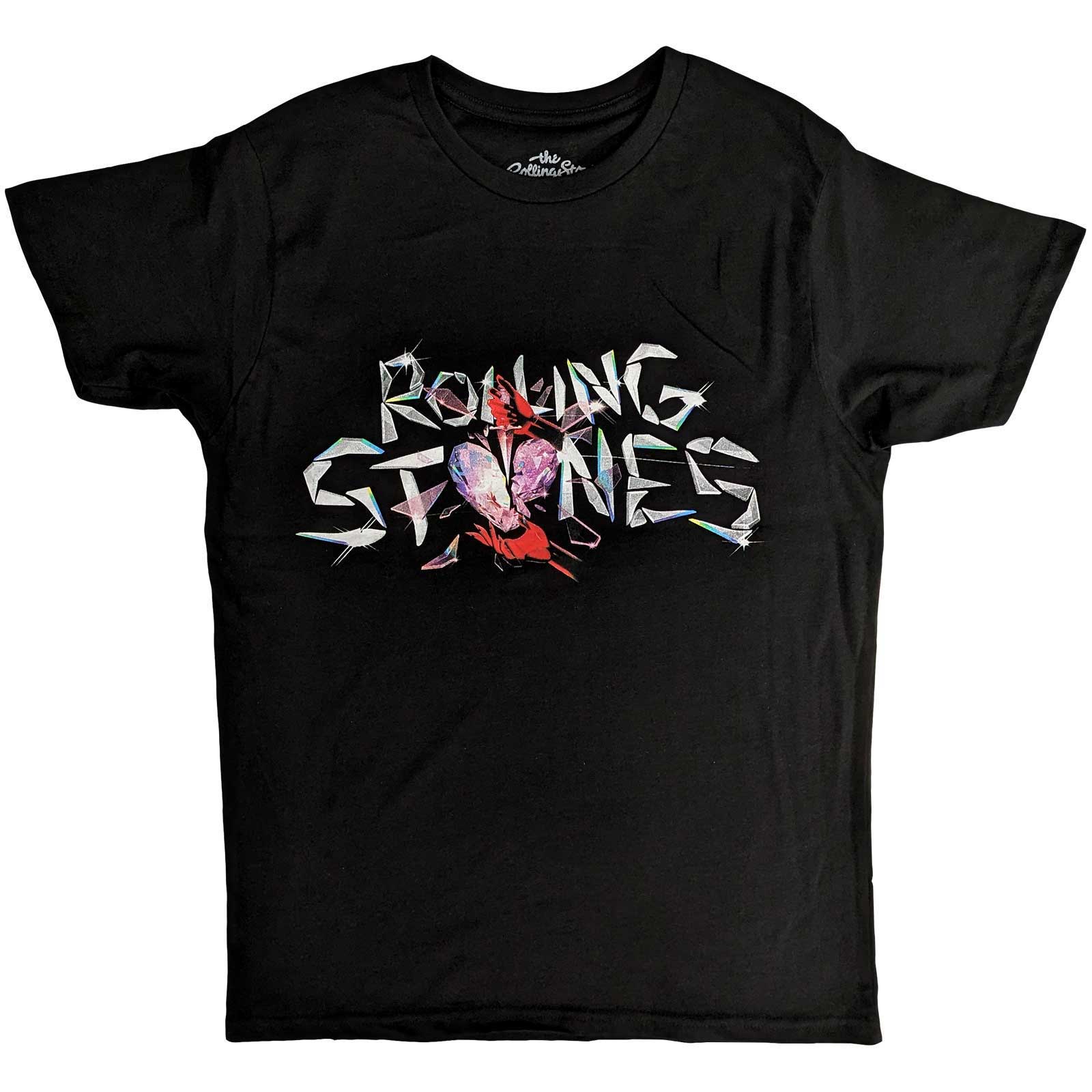 The Rolling Stones Unisex T-Shirt: Hackney Diamonds Glass Logo (Medium)
