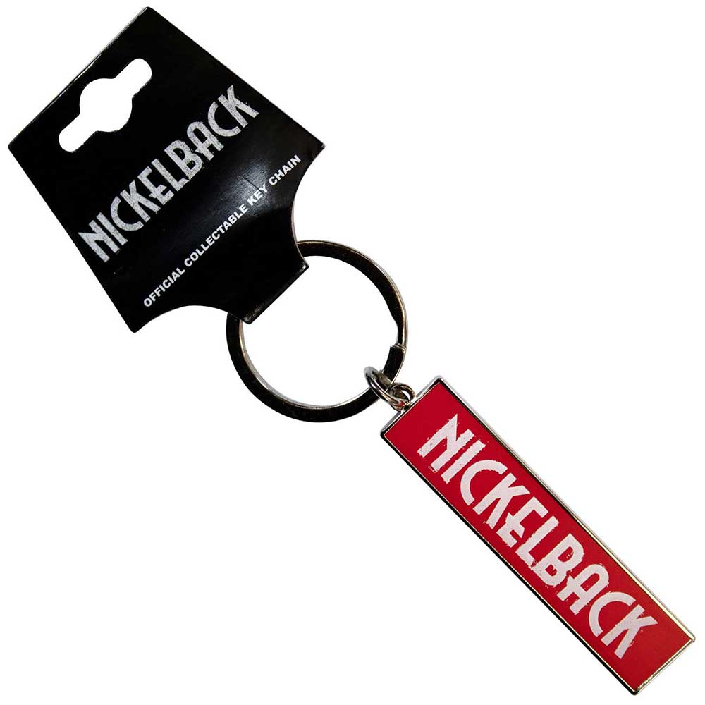 Nickelback  Keychain: White Logo Red